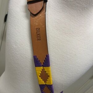 Brown and Purple Men's Belt